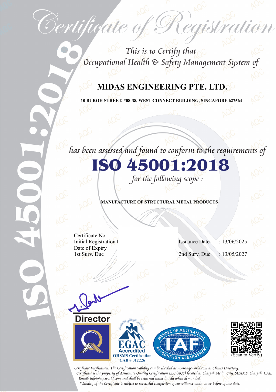 ISO 45001:2018 Certificate